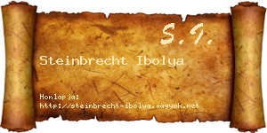 Steinbrecht Ibolya névjegykártya